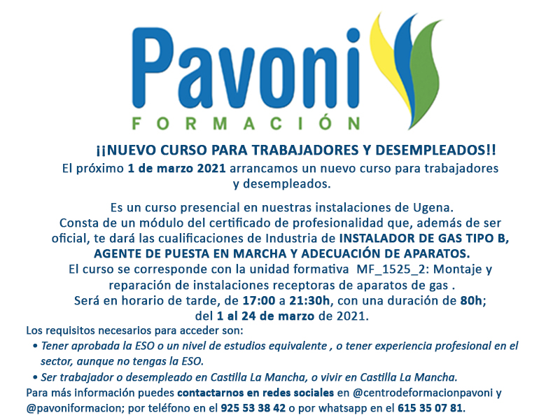 curso pavoni marzo