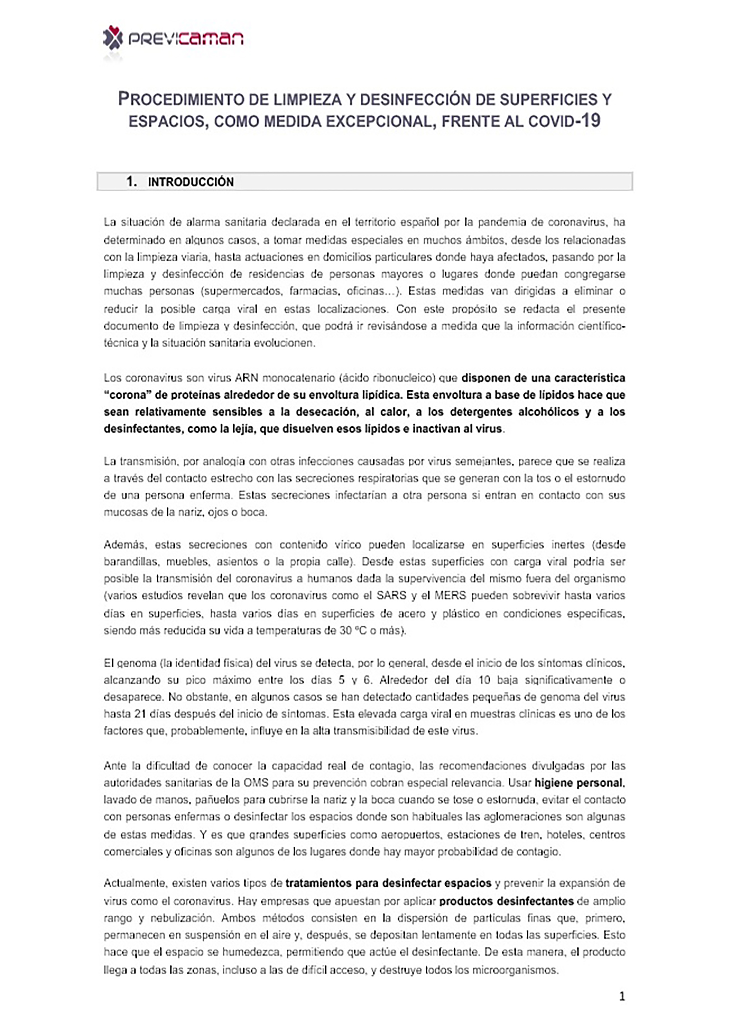 limpieza desinfeccion superficies